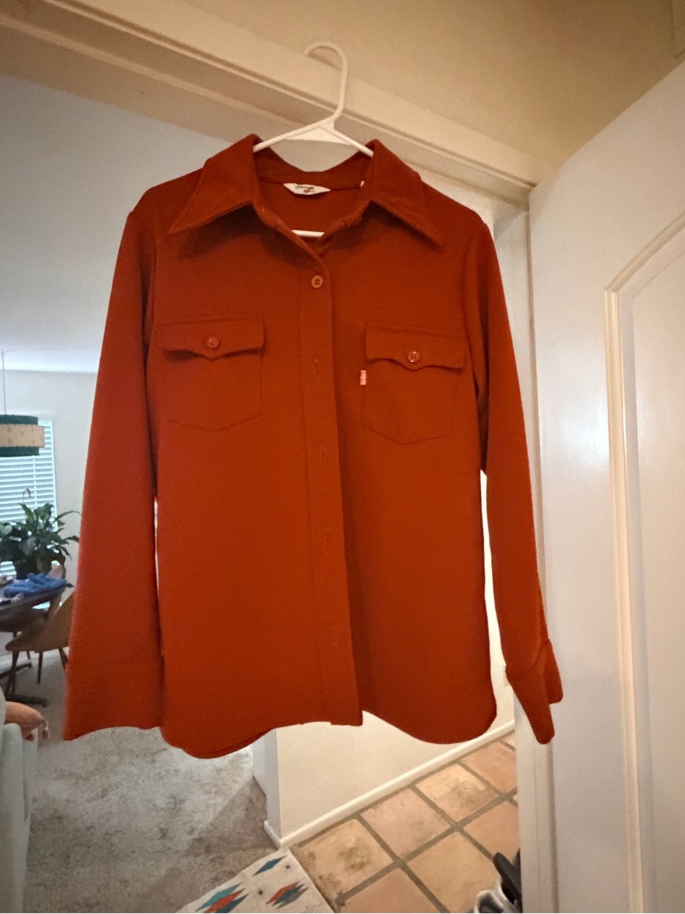 Levi’s Vintage Brick Red Button-Up Shirt with Chest Pockets